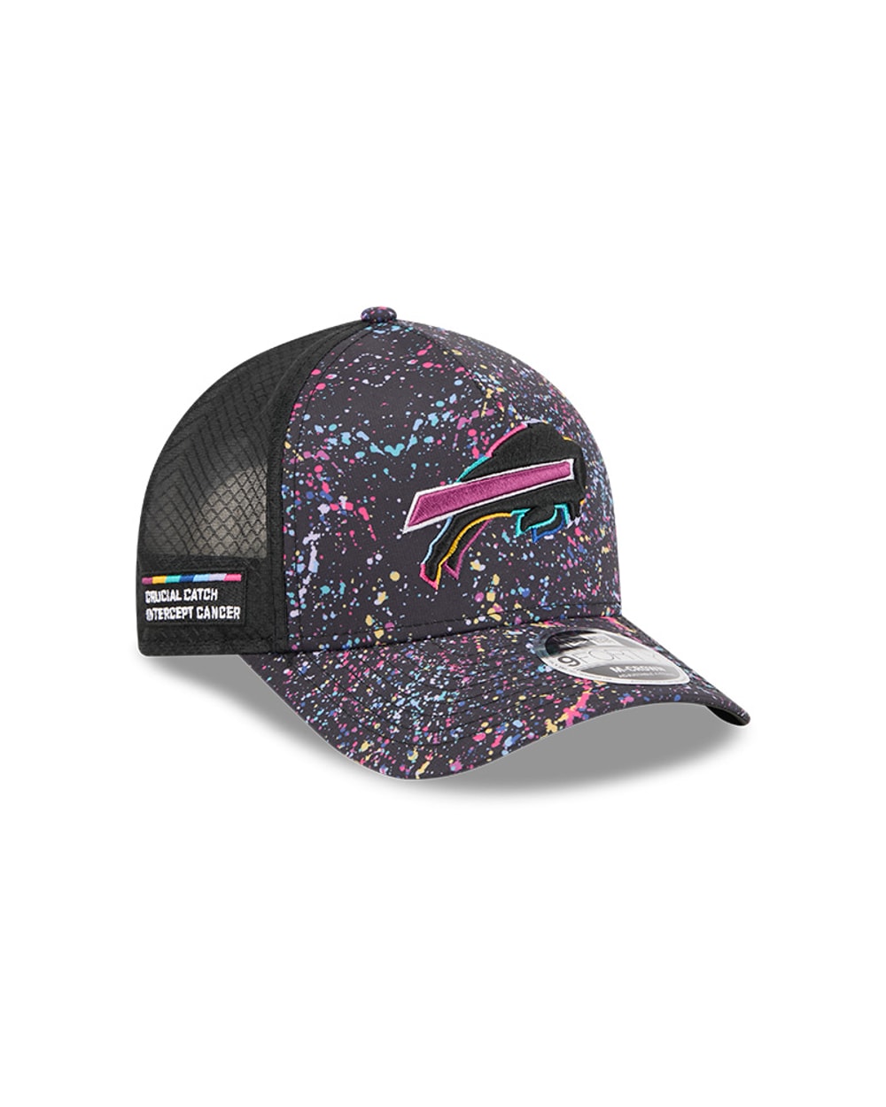 New Era Buffalo Bills 2025 Crucial Catch 9FORTY M-Crown A-Frame Trucker Hat