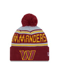 New Era Washington Commanders Cuffed Knit Hat with Pom