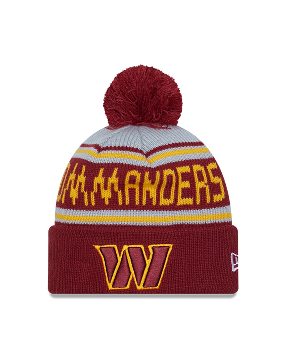 New Era Washington Commanders Cuffed Knit Hat with Pom