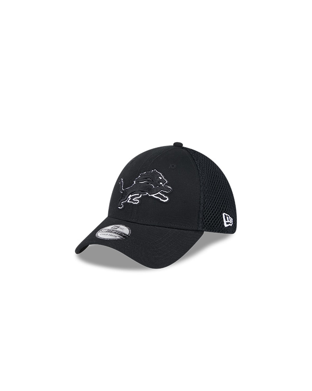 New Era Youth Detroit Lions Black Main Neo 39THIRTY Flex Hat