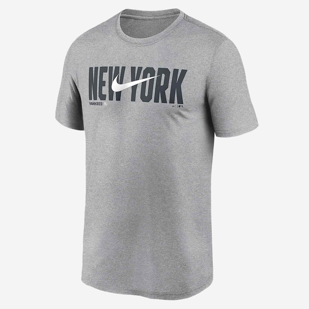 Nike New York Yankees Swoosh Legend T-Shirt - Heather Grey, front