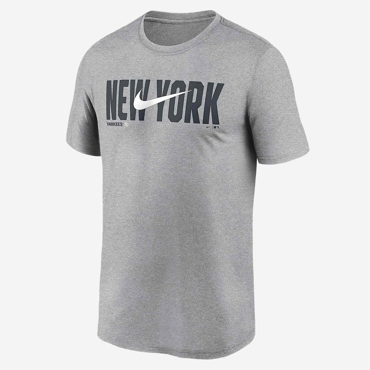 Nike New York Yankees Swoosh Legend T-Shirt - Heather Grey, front