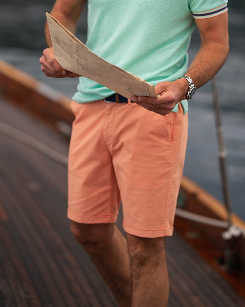 NZA 26CN620 Spring Orange chino shorts - lifestyle
