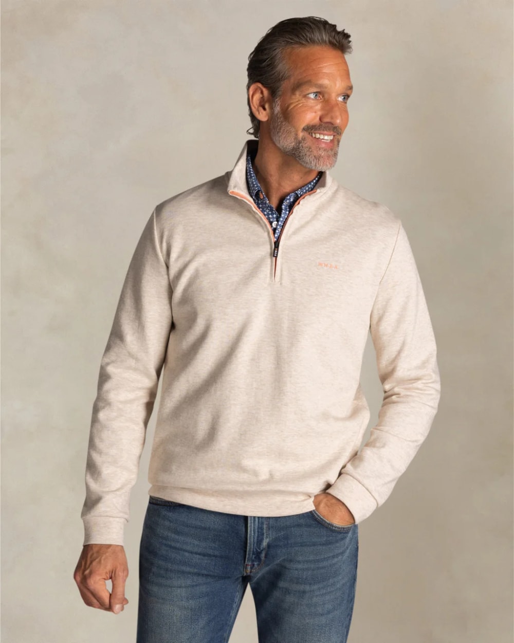 New Zealand Auckland Men's Cotton Quarter Zip Sweatshirt