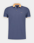 NZA 26CN131 Navy Sky stretch polo - front