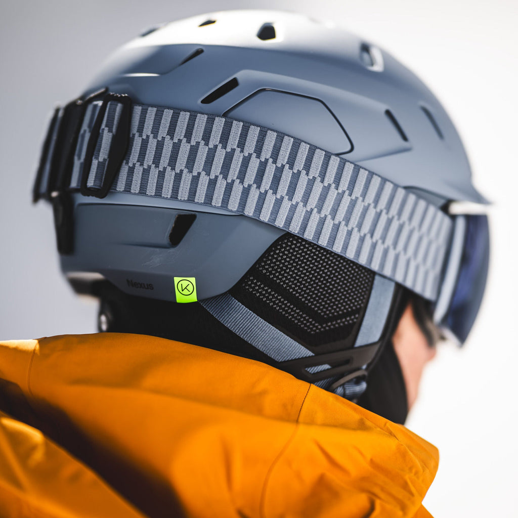 Smith Nexus MIPS Helmet in Matte Slate - rear detail with goggle strap clip