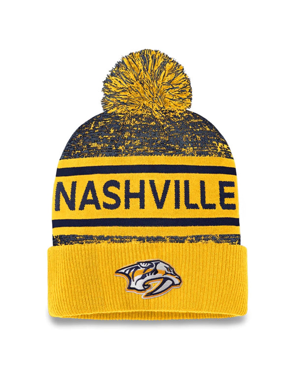 Fanatics NHL Authentic Pro Heathered Cuffed Pom Toque