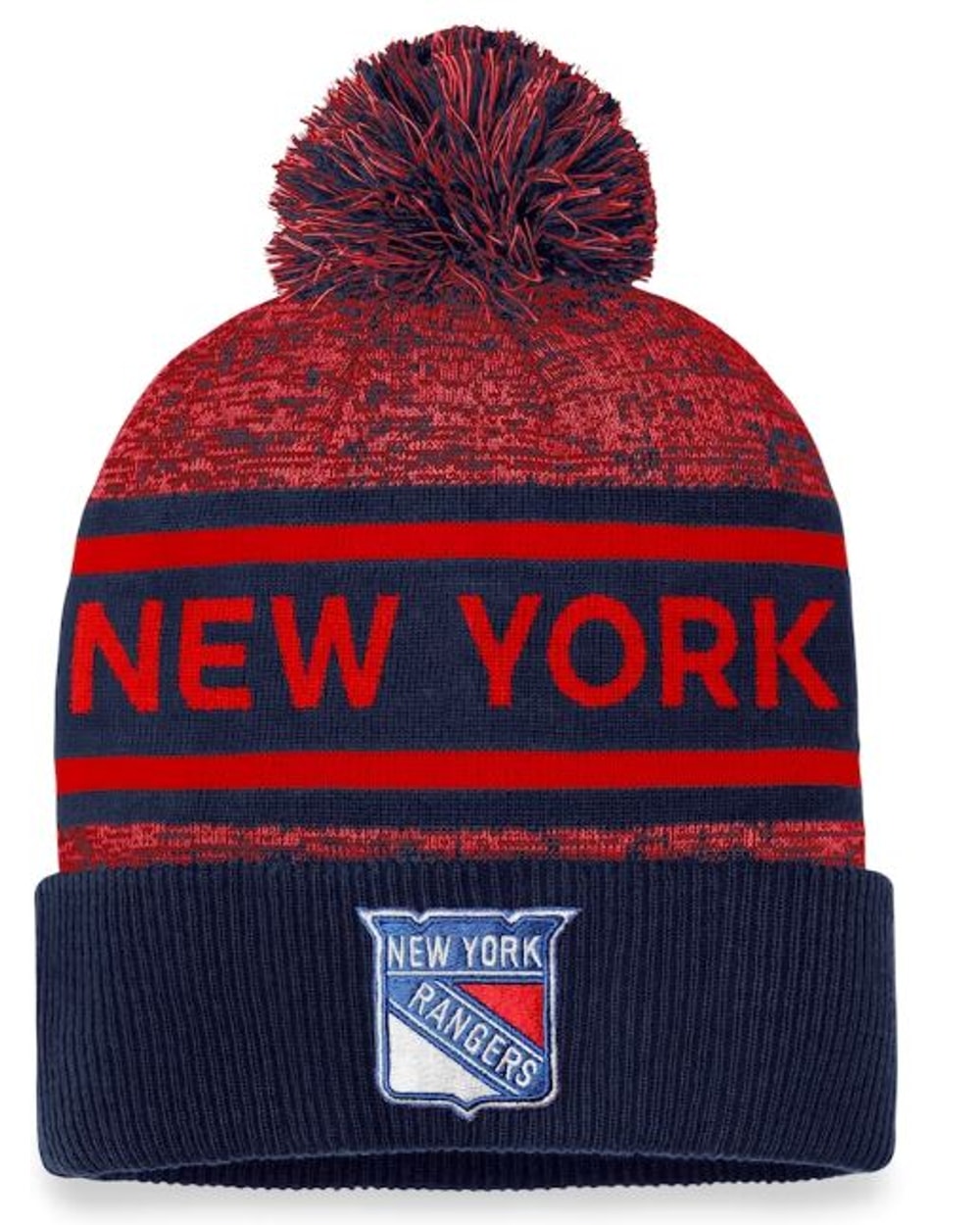 Fanatics NHL Authentic Pro Heathered Cuffed Pom Toque
