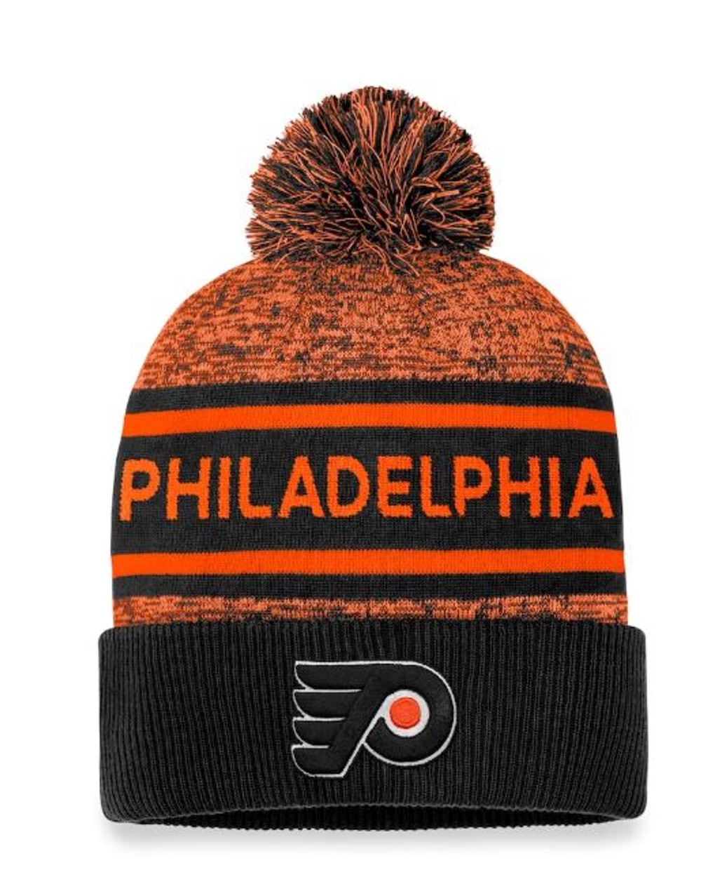 Fanatics NHL Authentic Pro Heathered Cuffed Pom Toque