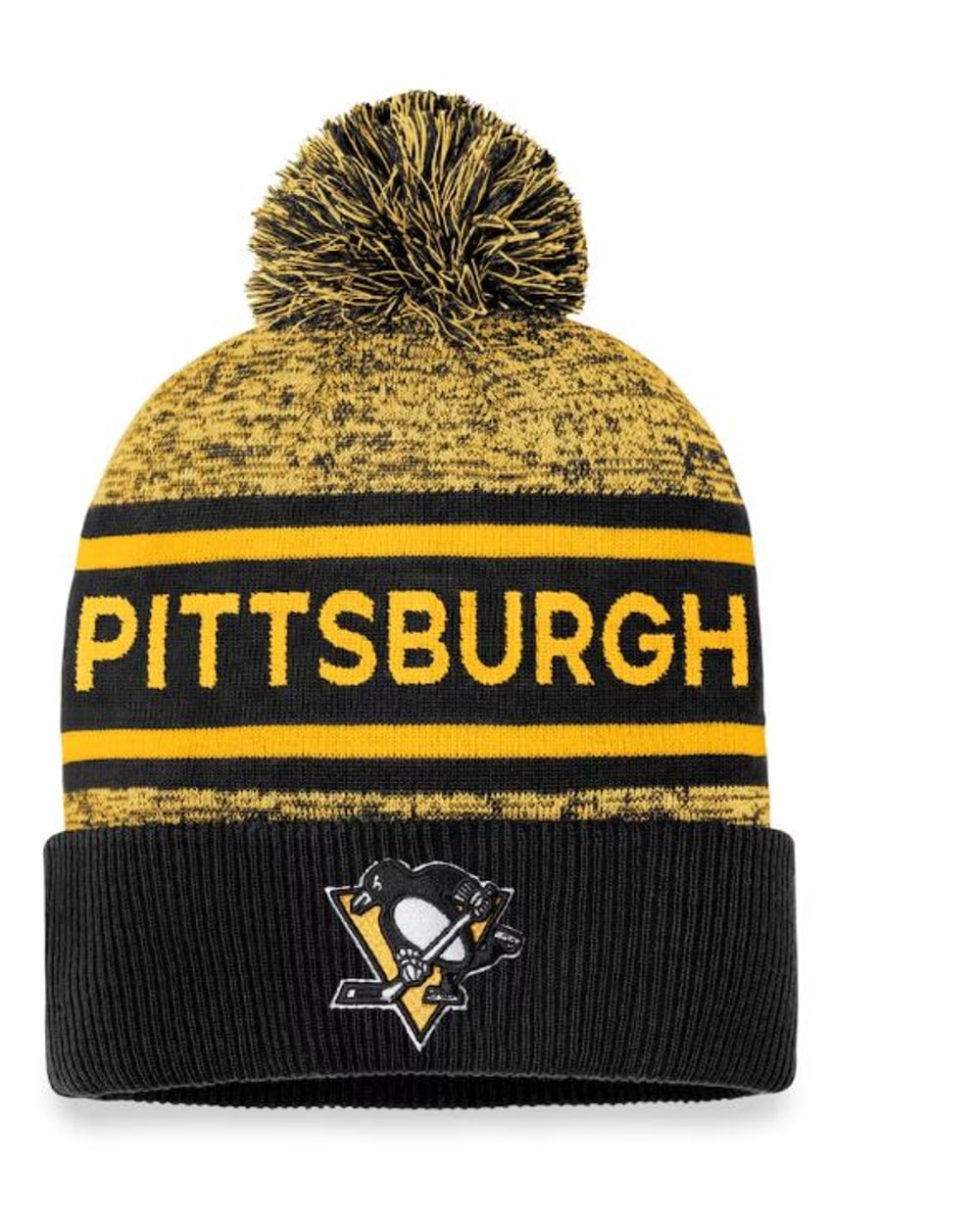 Fanatics NHL Authentic Pro Heathered Cuffed Pom Toque