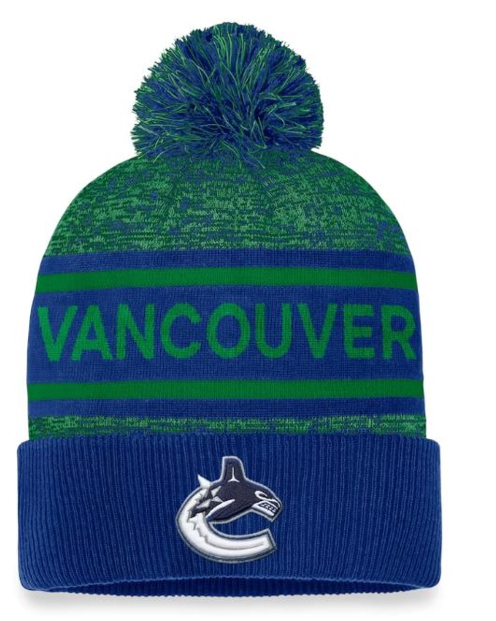 Fanatics NHL Authentic Pro Heathered Cuffed Pom Toque