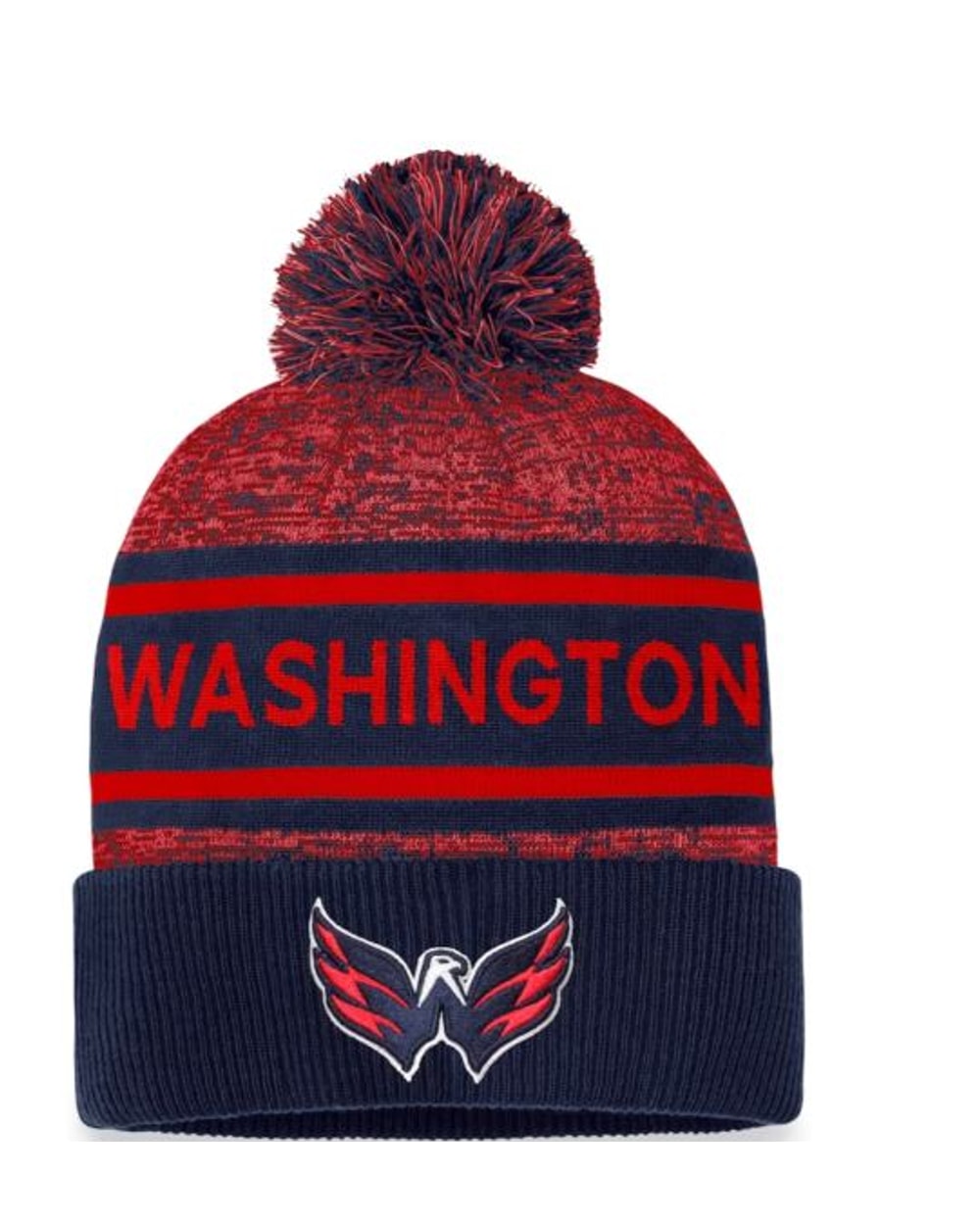 Fanatics NHL Authentic Pro Heathered Cuffed Pom Toque