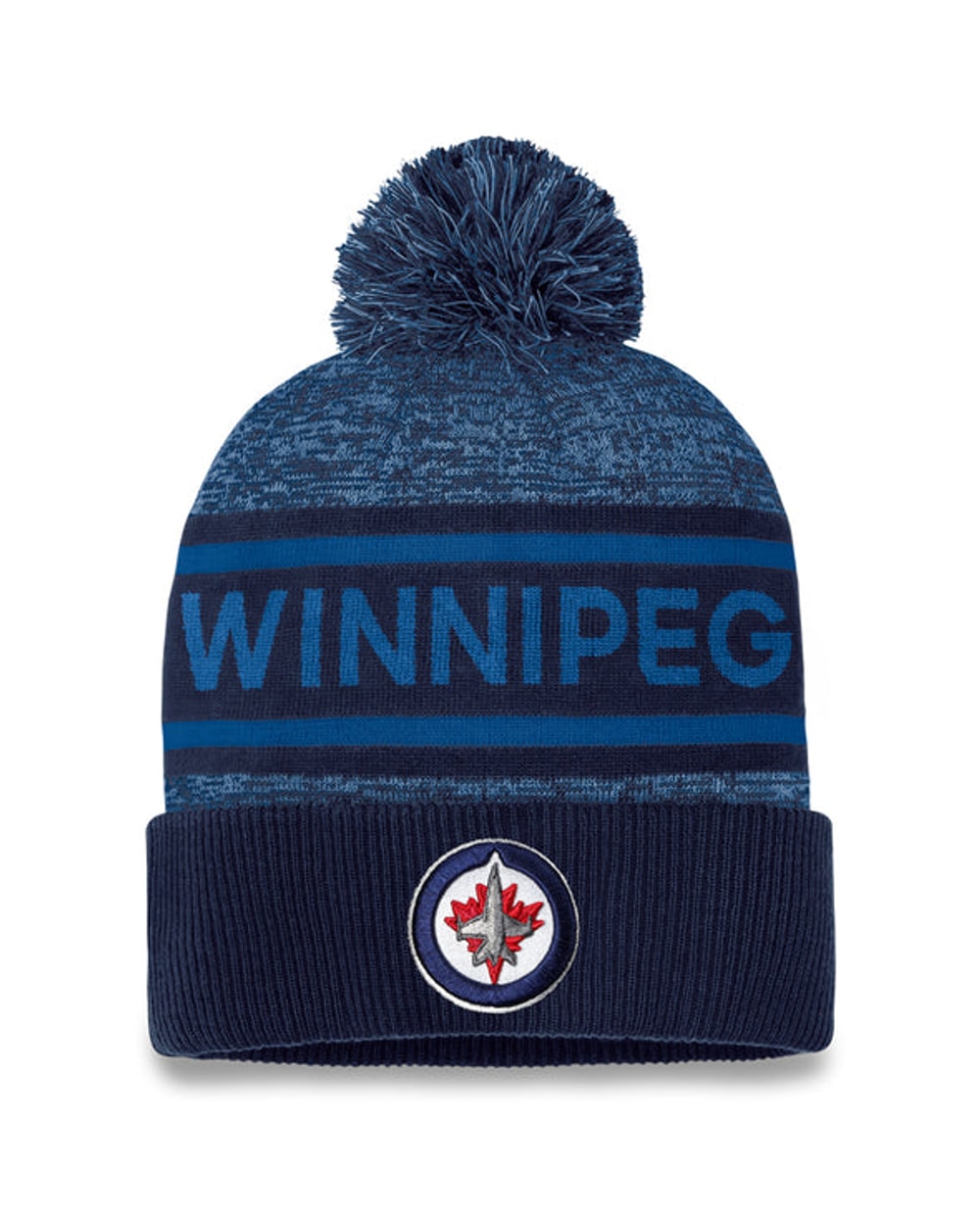 Fanatics NHL Authentic Pro Heathered Cuffed Pom Toque