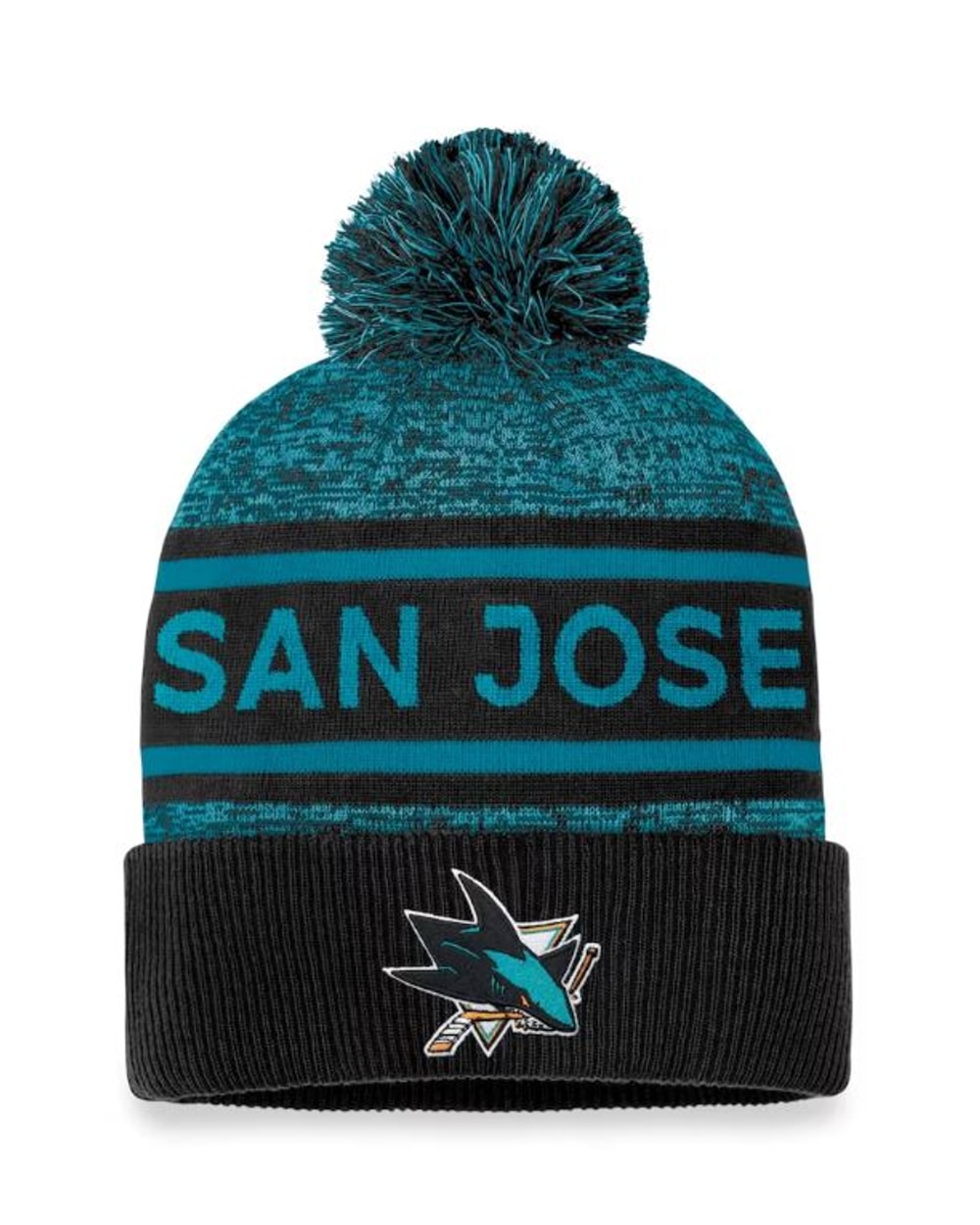 Fanatics NHL Authentic Pro Heathered Cuffed Pom Toque