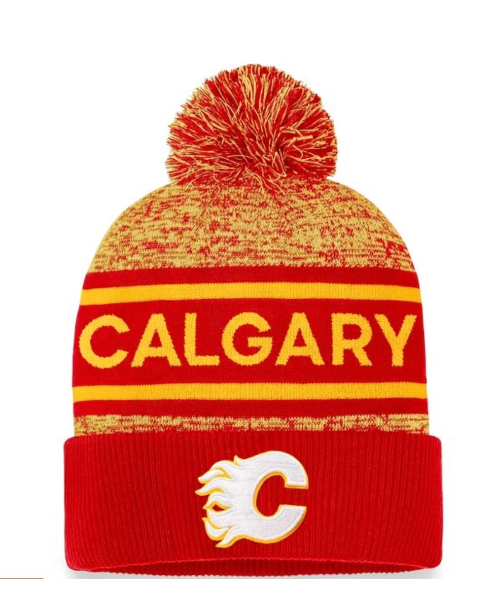 Fanatics NHL Authentic Pro Heathered Cuffed Pom Toque