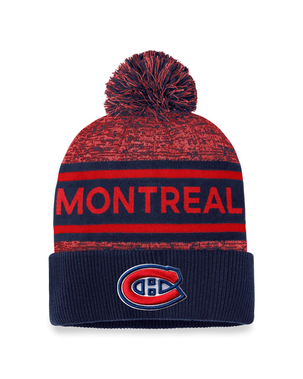Fanatics NHL Authentic Pro Heathered Cuffed Pom Toque