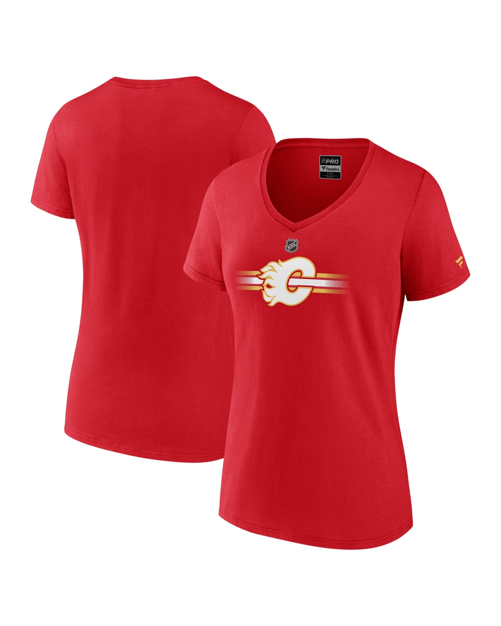 Fanatics Calgary Flames Women's Rink Cotton T-Shirt - Red