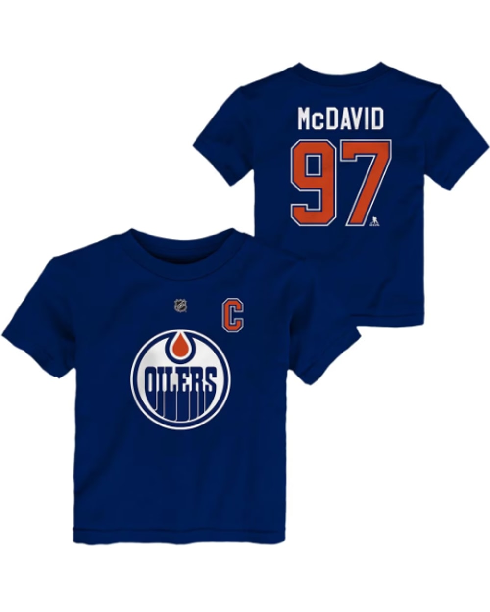 NHL Oilers Captain Toddler Name & Number T-Shirt - McDavid