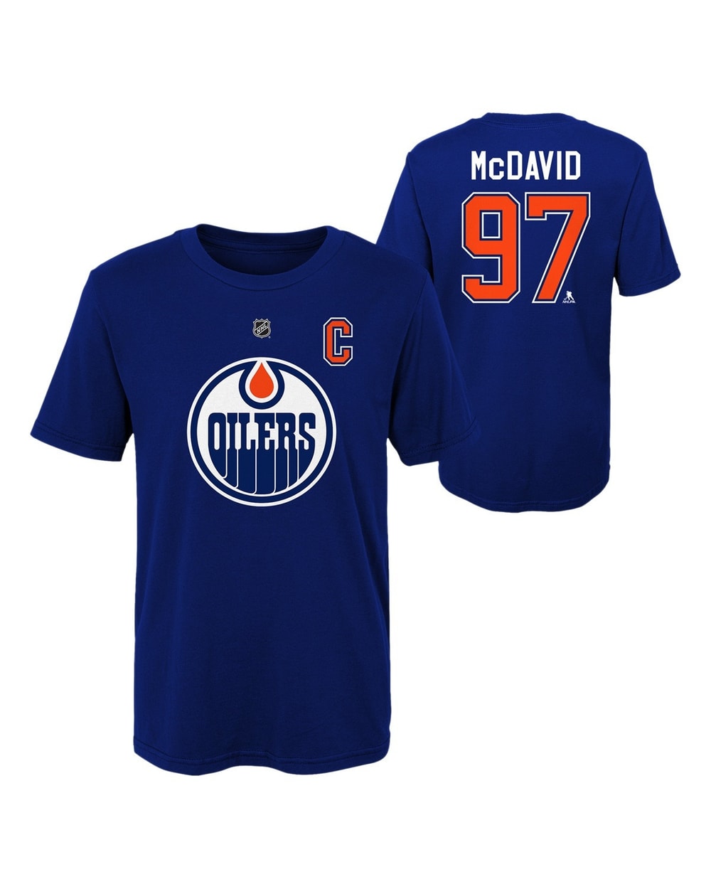 NHL Oilers Captain Youth Name & Number T-Shirt - McDavid