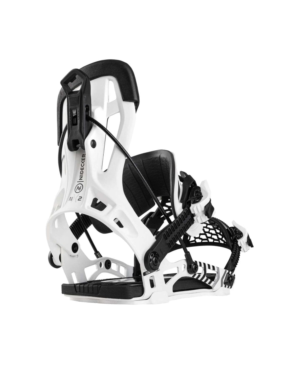 Nidecker Flow NX2 Hybrid Snowboard Binding - White, front view