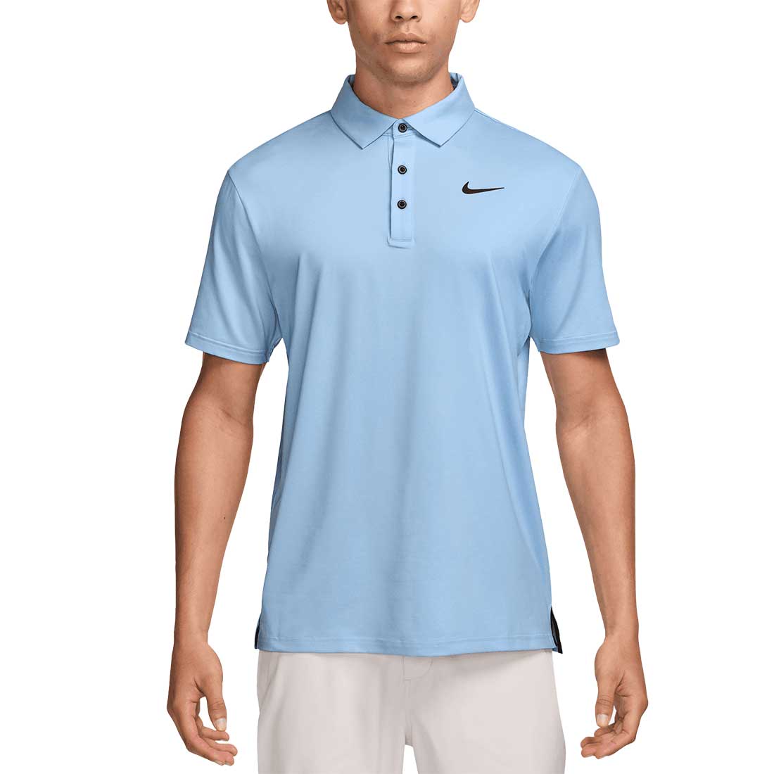 Nike Dri-FIT Tour Heather Polo - Psychic Blue - front on model