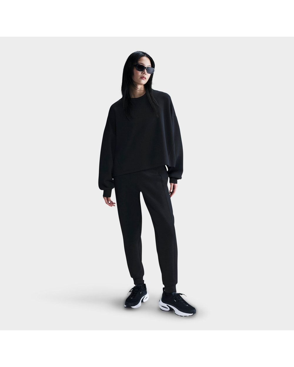 Nike 24.7 ImpossiblySoft Women's Dri-FIT Oversized Crew-Neck Top - Black/Dark Smoke Grey, back
