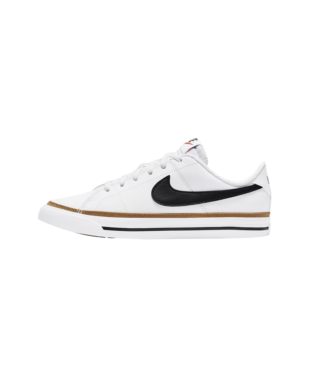 Nike Big Kids' Court Legacy Shoes - White/Desert Ochre/Black side view