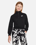 Nike Big Kids' (Girls') Sportswear Club Fleece 1/2-Zip Long-Sleeve Top