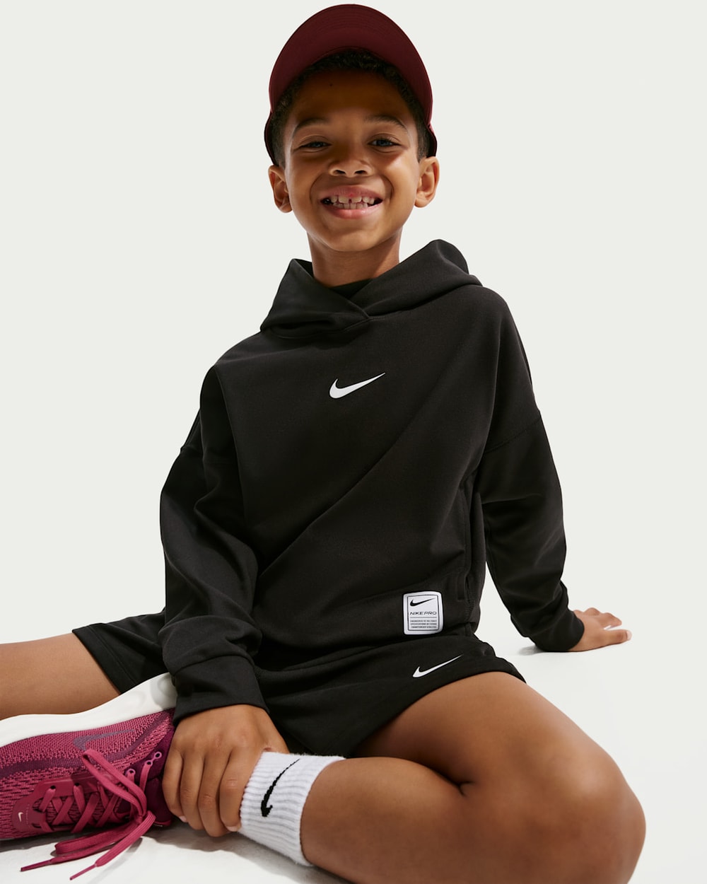 Nike Big Kids' Pro Dri-FIT Fleece Pullover Hoodie