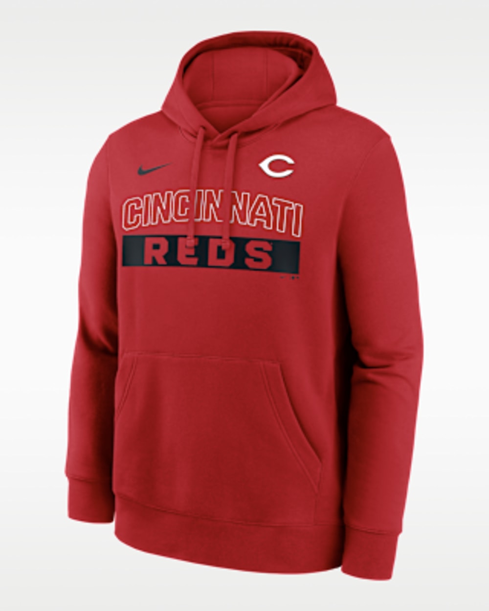 Nike Cincinnati Reds Club Logo Fleece Pullover Hoodie