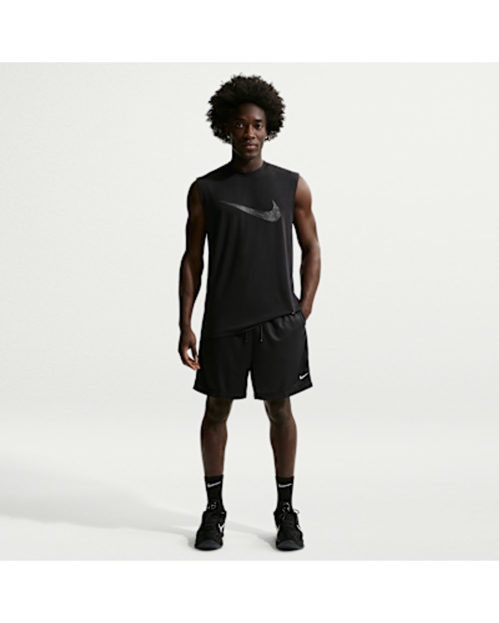 Nike DNA Academy Dri-FIT 8 Inch Basketball Shorts - Black, front