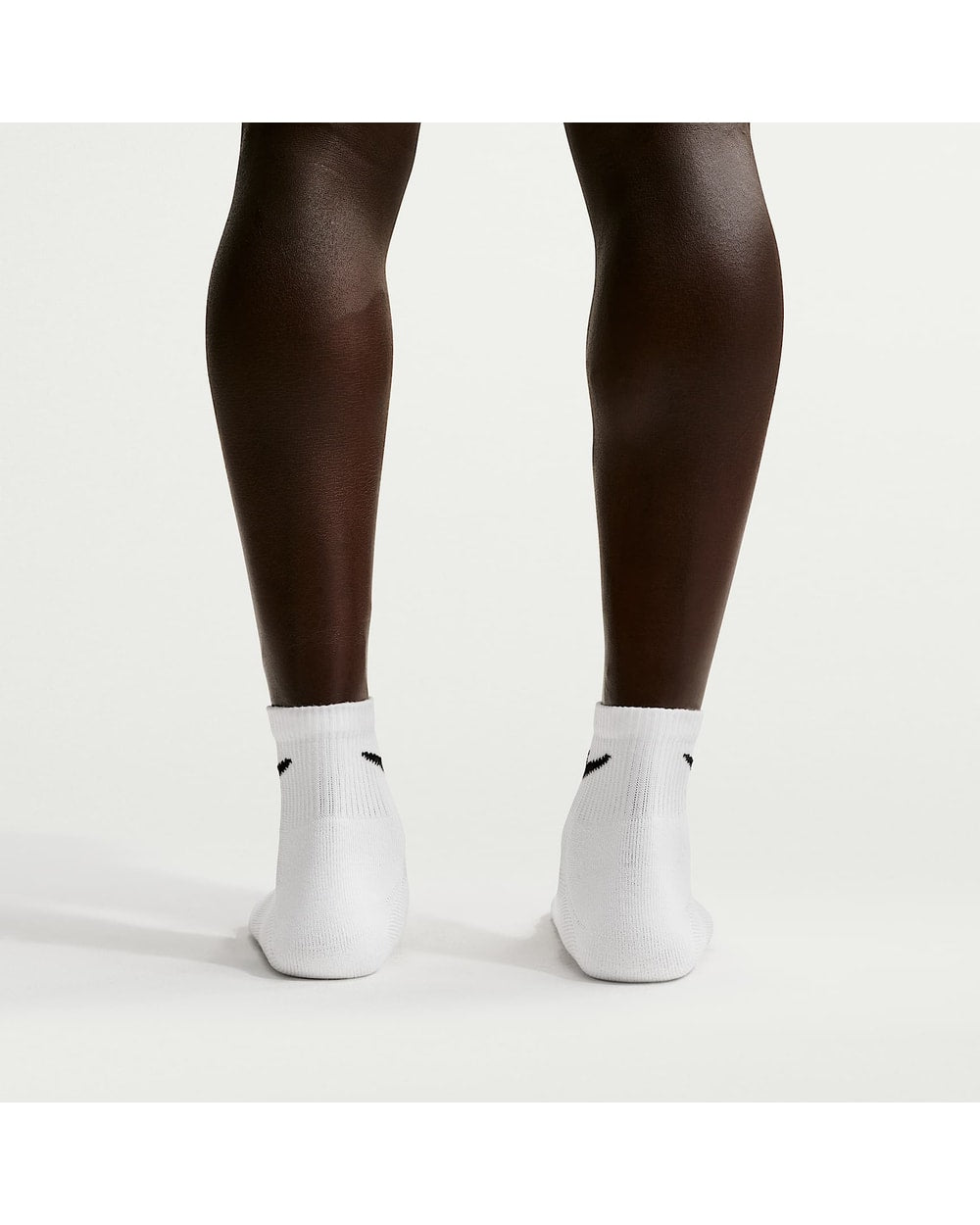 Nike Everyday Elevated Ankle Socks (6 Pairs) - WHITE, back view on model