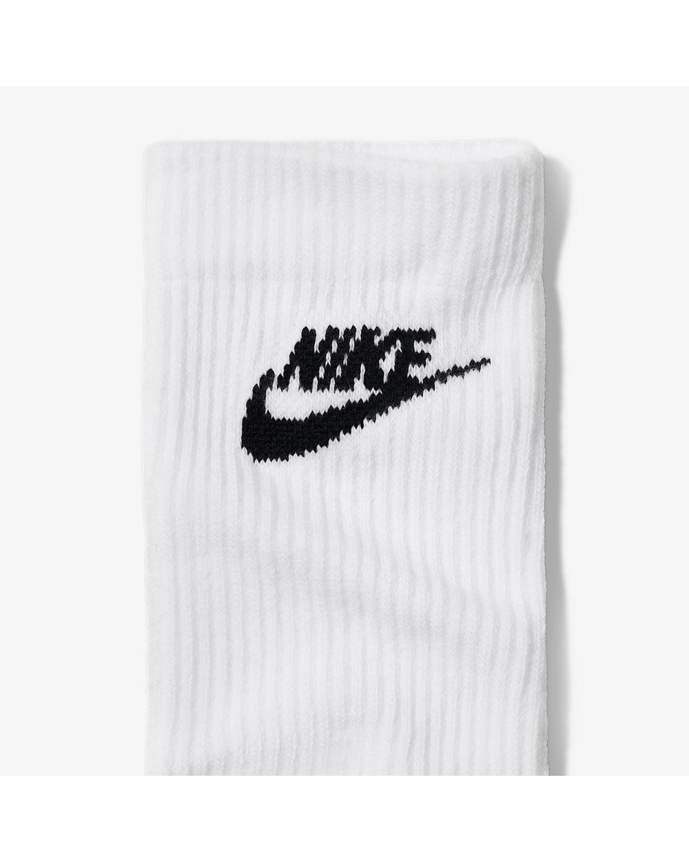 Nike Everyday Elevated Crew Socks (3 Pairs) - WHITE, detail view