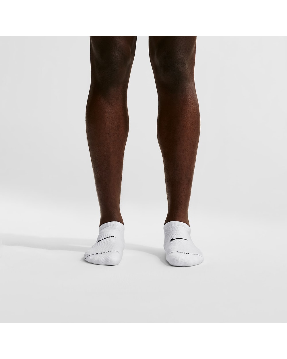 Nike Everyday Elevated No-Show Socks (6 Pairs) - WHITE, front view on model