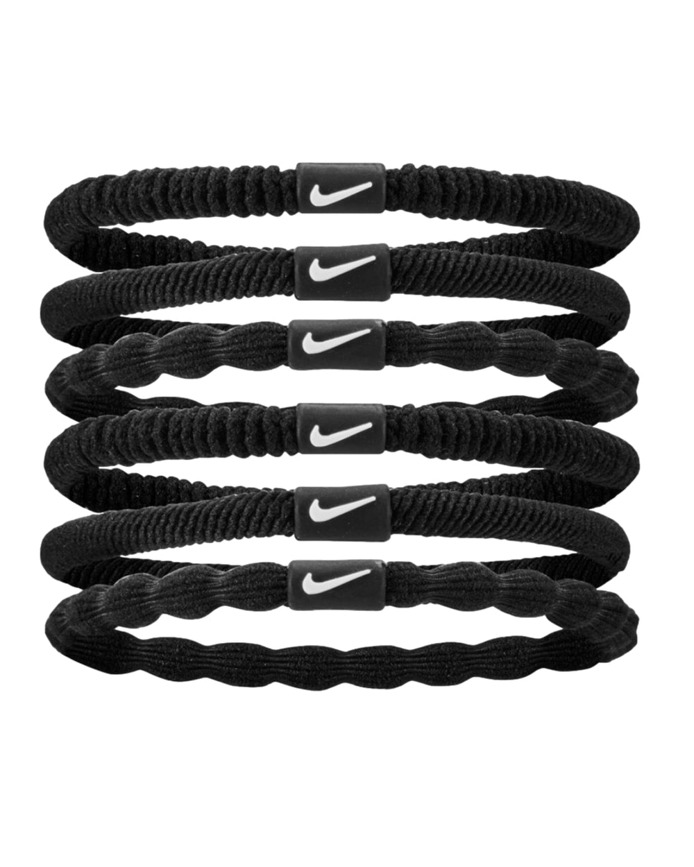 Nike Flex Hair Tie - 6 Pack - Black/Black/White