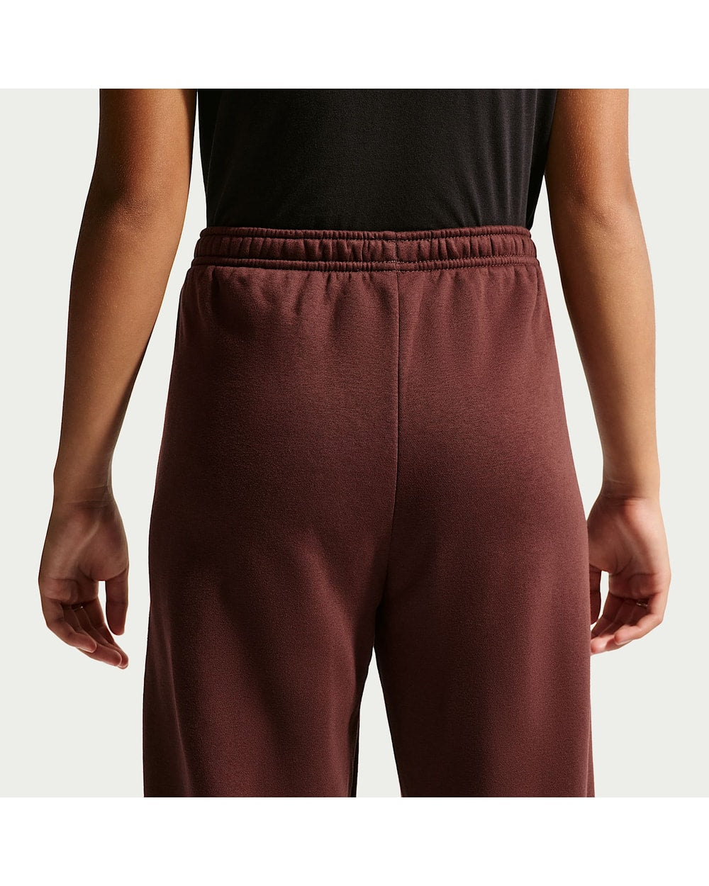 Nike Girl's Youth Sportswear Studio Fleece Loose Pants - Mystic Dates/White, back view