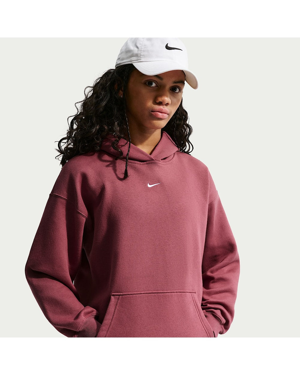 Nike Girl's Youth Sportswear Studio Fleece Oversized Pullover Hoodie