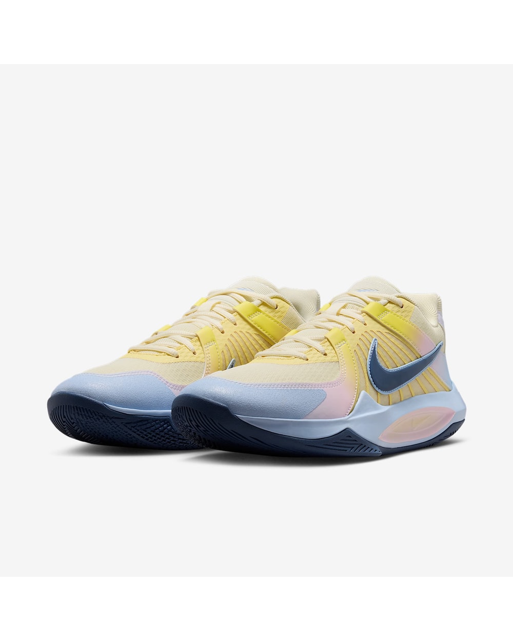 Nike Hyperspeed Court 2 SE Volleyball Shoes - Coconut Milk/Hydrogen Blue/Diffused Blue, pair view