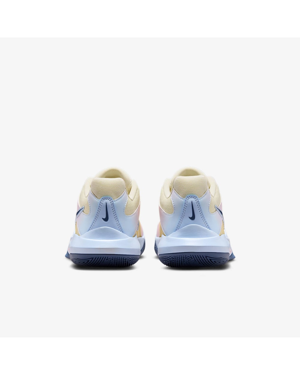 Nike Hyperspeed Court 2 SE Volleyball Shoes - Coconut Milk/Hydrogen Blue/Diffused Blue, back view