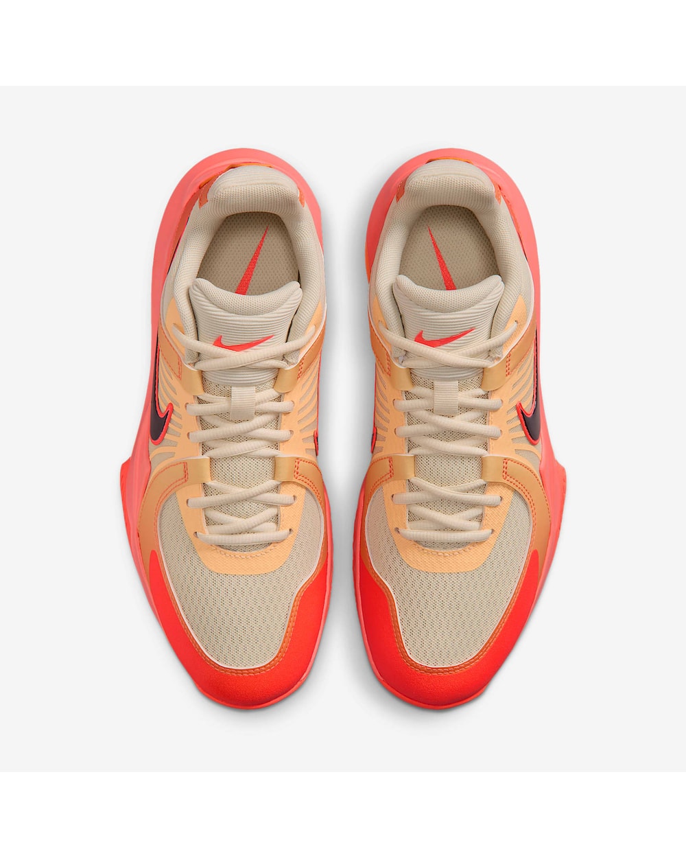 Nike Hyperspeed Court 2 SE Volleyball Shoes - Coconut Milk/Hot Lava/Cave Purple, top view
