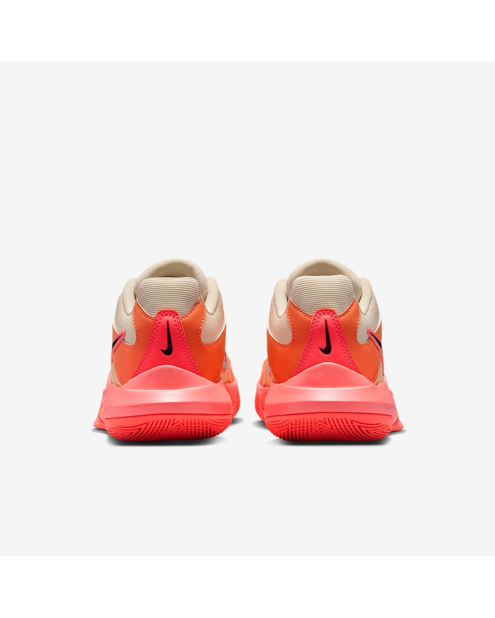 Nike Hyperspeed Court 2 SE Volleyball Shoes - Coconut Milk/Hot Lava/Cave Purple, back view