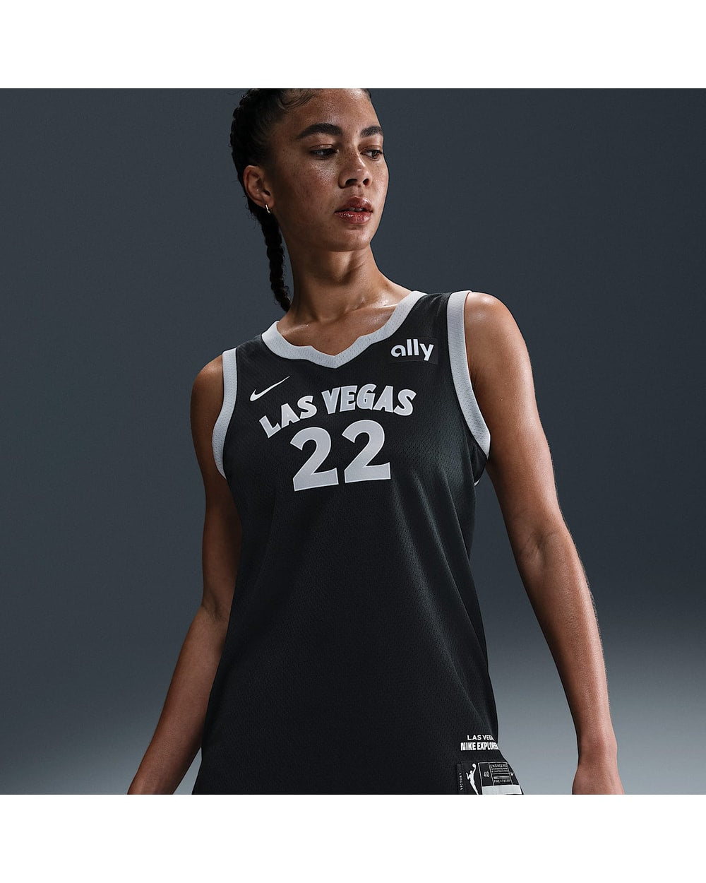 A'ja Wilson Las Vegas Aces Nike Dri-FIT WNBA Victory Jersey - Black - front