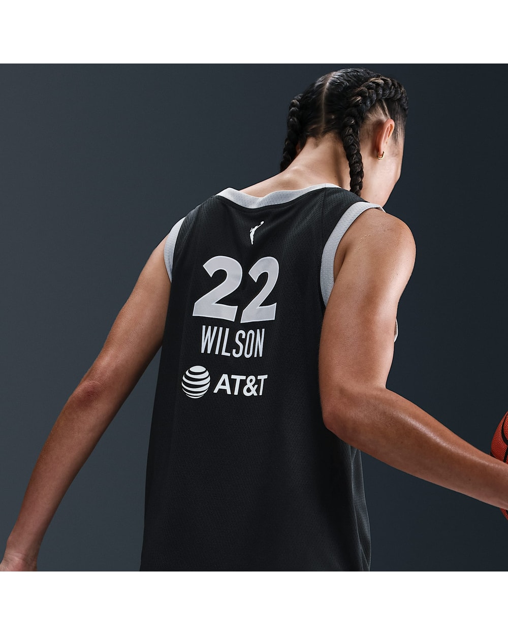 A'ja Wilson Las Vegas Aces Nike Dri-FIT WNBA Victory Jersey - Black - back