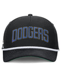 Los Angeles Dodgers Nike Black Cooperstown Collection Rise Adjustable Hat - front