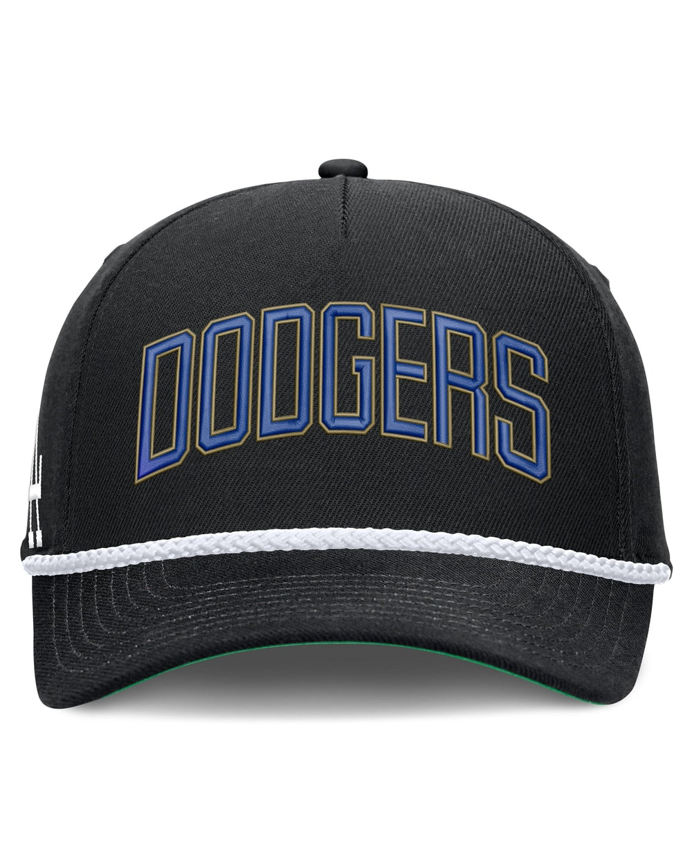Los Angeles Dodgers Nike Black Cooperstown Collection Rise Adjustable Hat - front