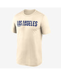 Los Angeles Dodgers Swoosh Legend Men's Nike Dri-FIT MLB T-Shirt - Cream - front