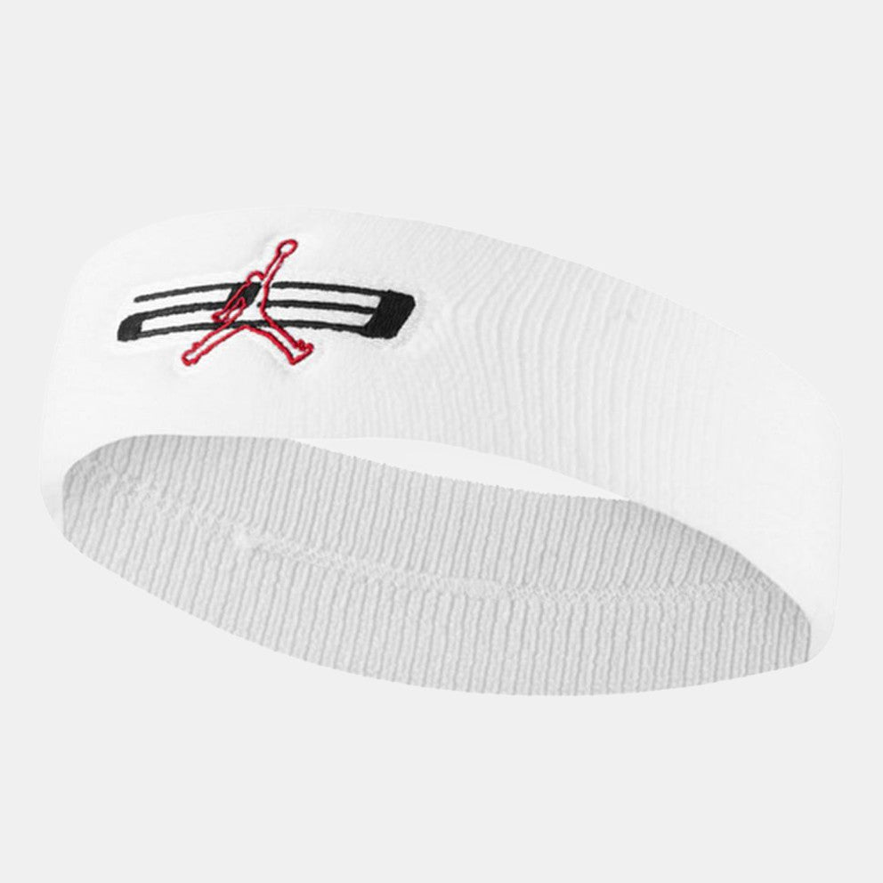 Jordan Jumpman Graphic Headband - White/Gym Red, front view