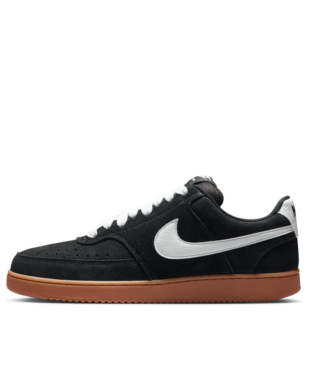 Nike Court Vision Low FL Black/Gum Medium Brown/White
