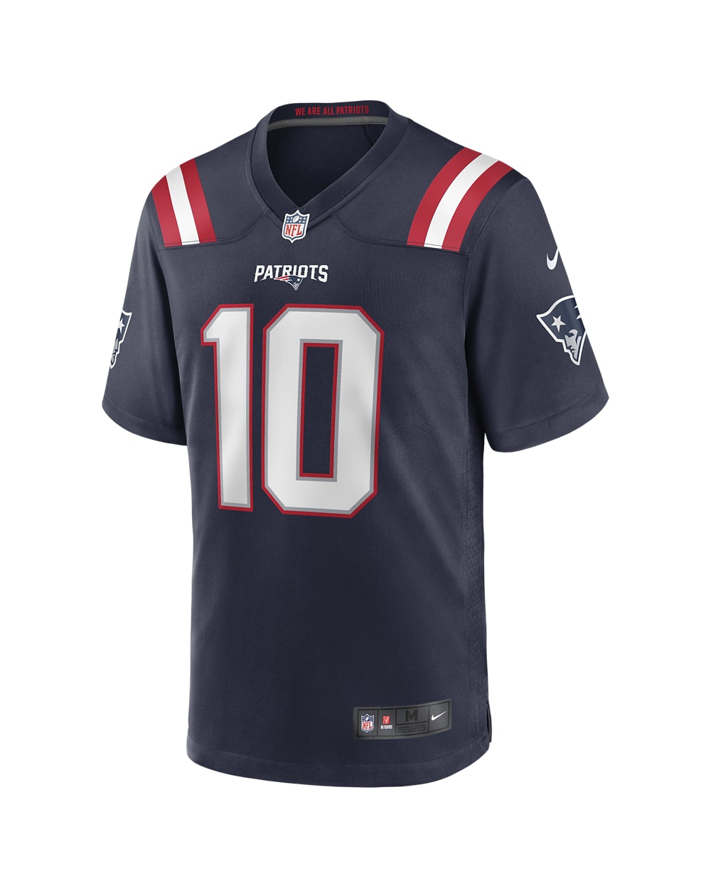 Nike Men's Drake Maye New England Patriots Home Game Player Jersey - back