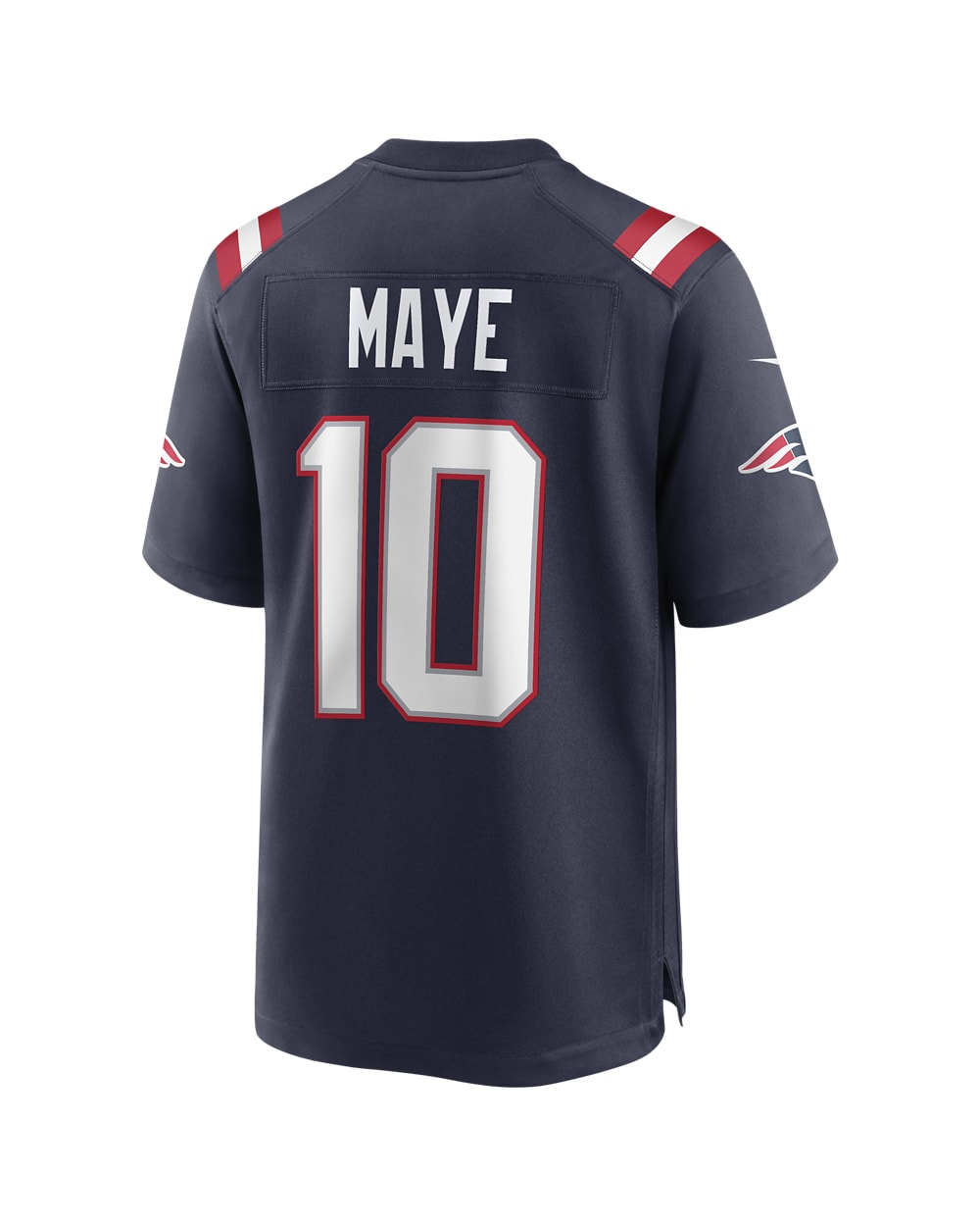 Nike Men's Drake Maye New England Patriots Home Game Player Jersey - detail